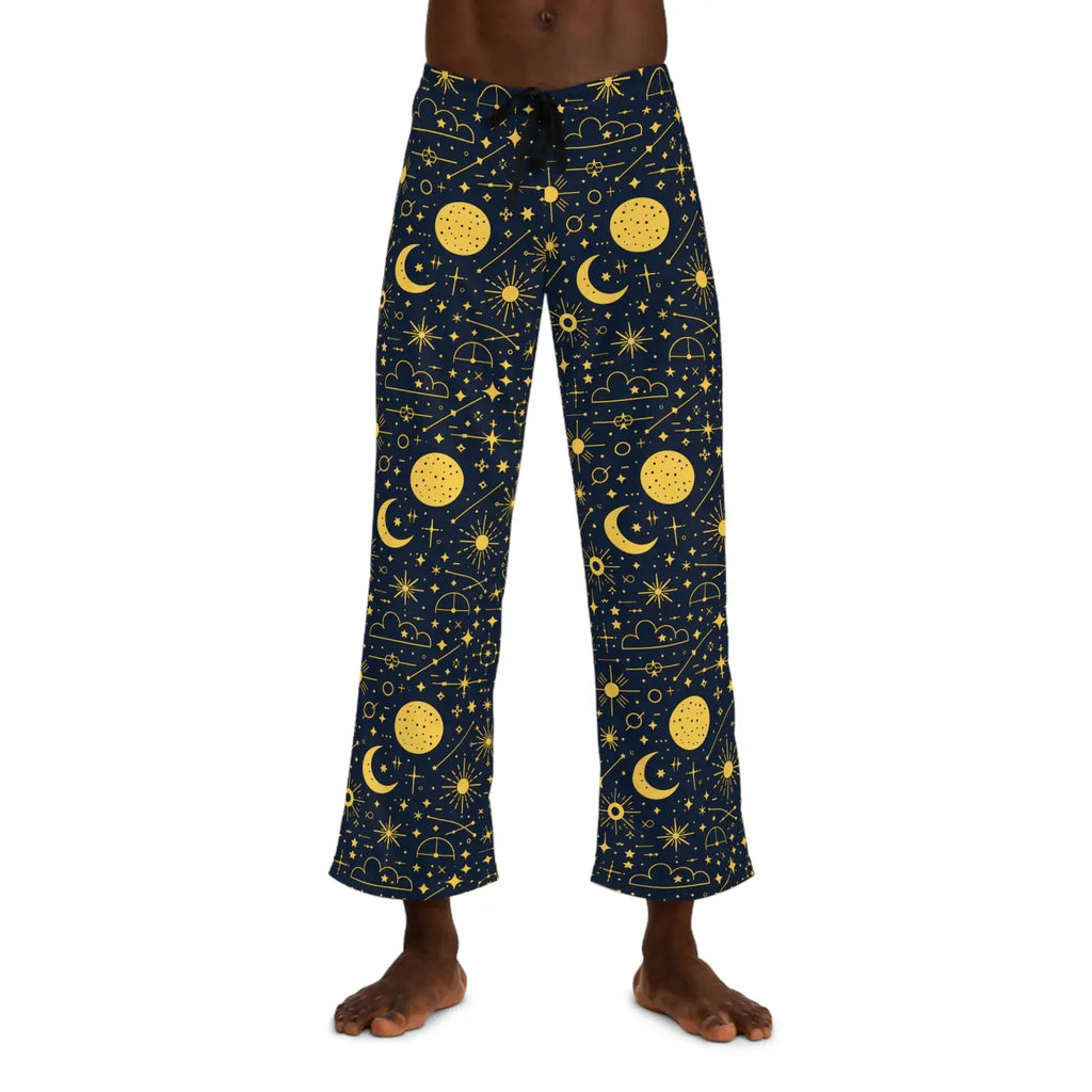 Cozy Stars Pajama Pants - Drawstring Tie Loungewear - DipaliZ