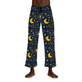 Cosmic Pajama Pants - Silky Sun Moon Stars Print - DipaliZ
