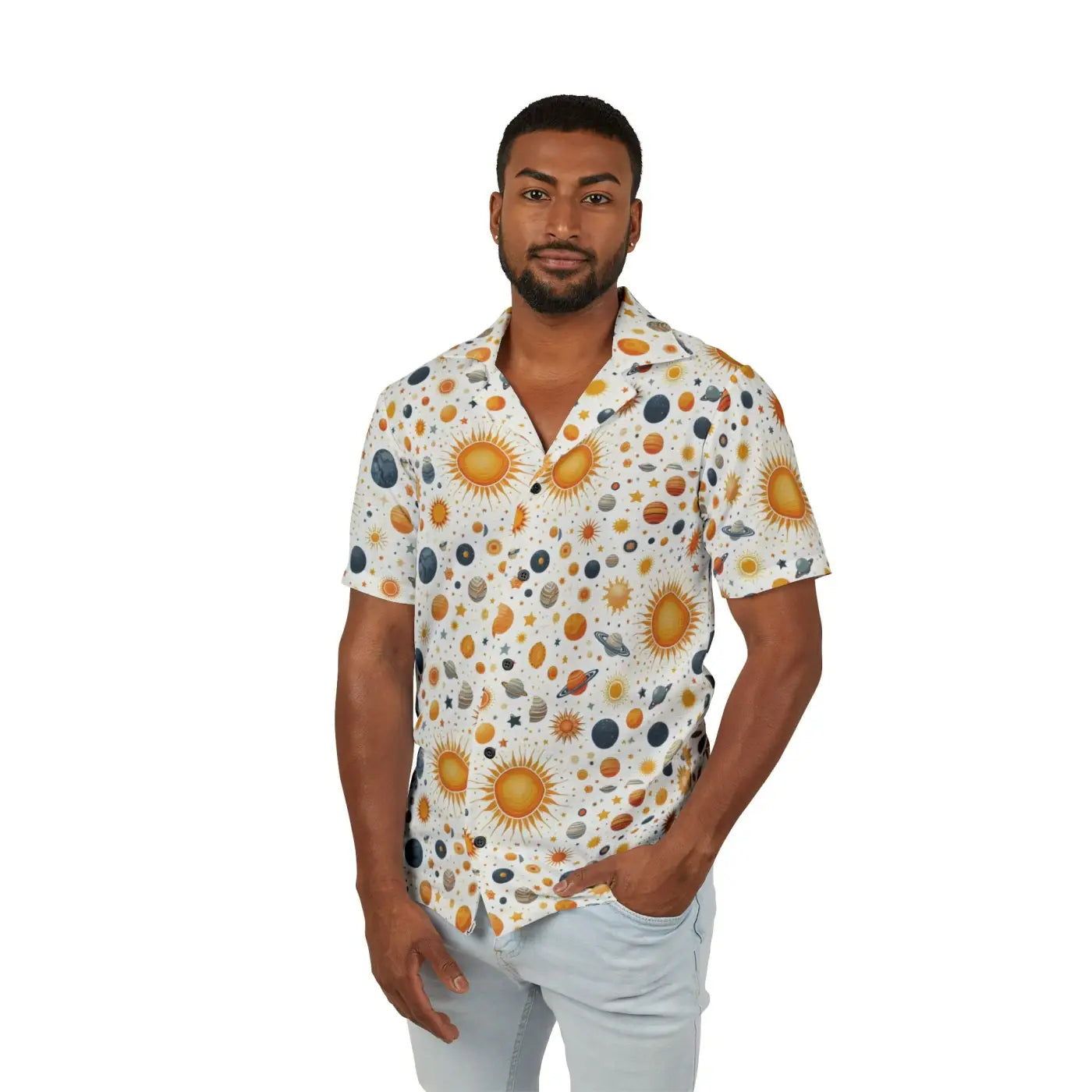 Hawaiian Camp Shirt - Linen Texture Summer Style - DipaliZ