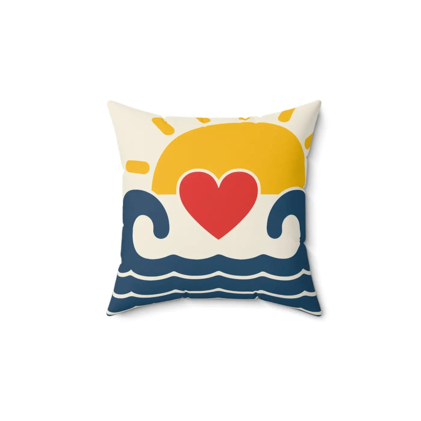 Stylish Indoor Pillows - Sun and Waves Spun Polyester - DipaliZ