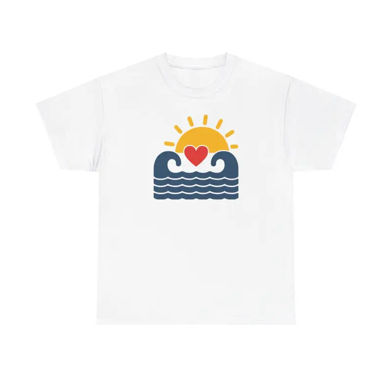Unisex Heavy Cotton Tee - Ride the Waves Comfort - DipaliZ
