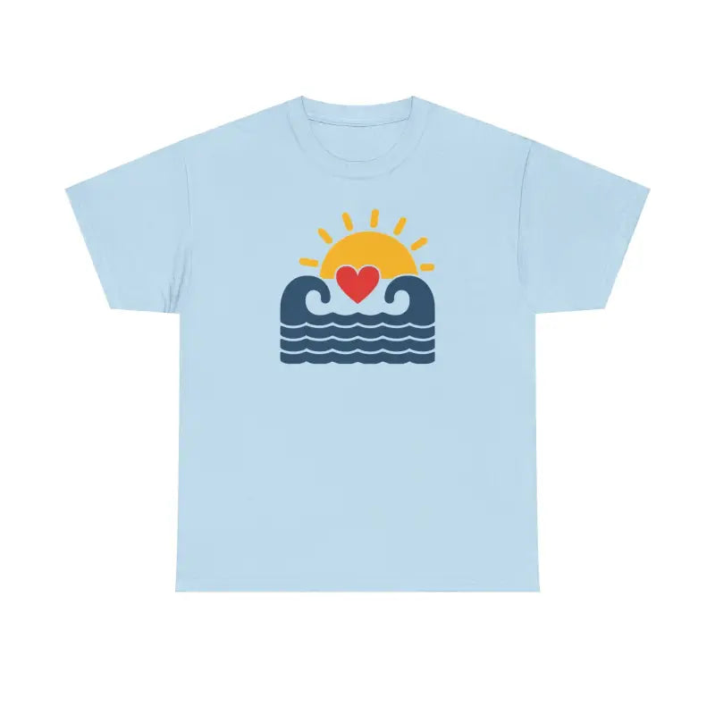 Unisex Heavy Cotton Tee - Ride the Waves Comfort - DipaliZ