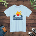 Unisex Heavy Cotton Tee - Ride the Waves Comfort - DipaliZ