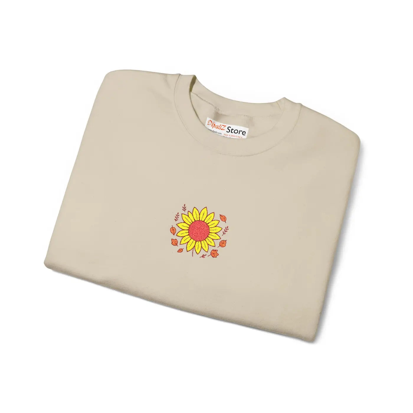 Cozy Fall Sweatshirt - Sunflower Embroidered Unisex - DipaliZ