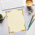 Sunflower Floral Ruled Notepads - Bright Ideas - DipaliZ