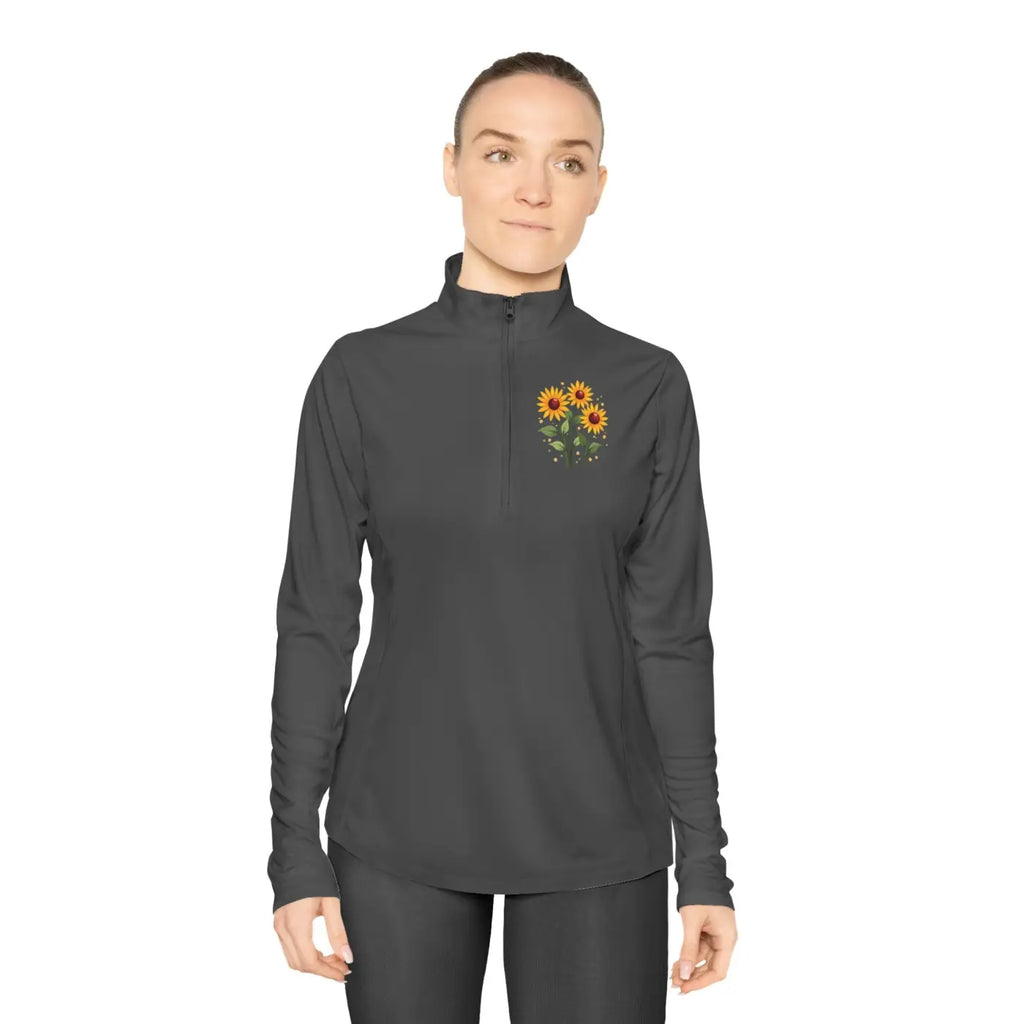 Ladies Quarter-Zip Pullover - Cozy Spring Style - DipaliZ