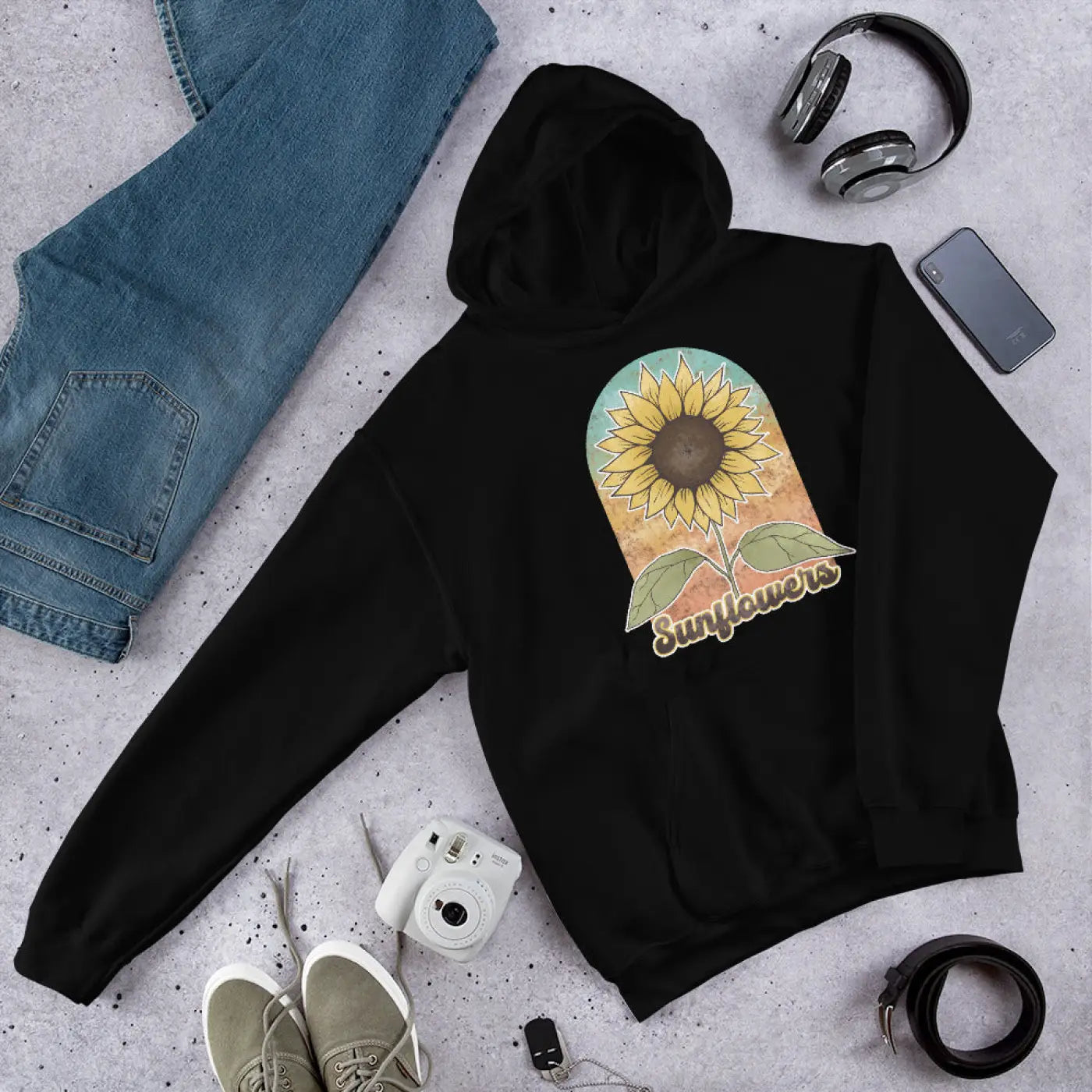 Sunflower Unisex Hoodie - Cloud-Soft Warmth - DipaliZ