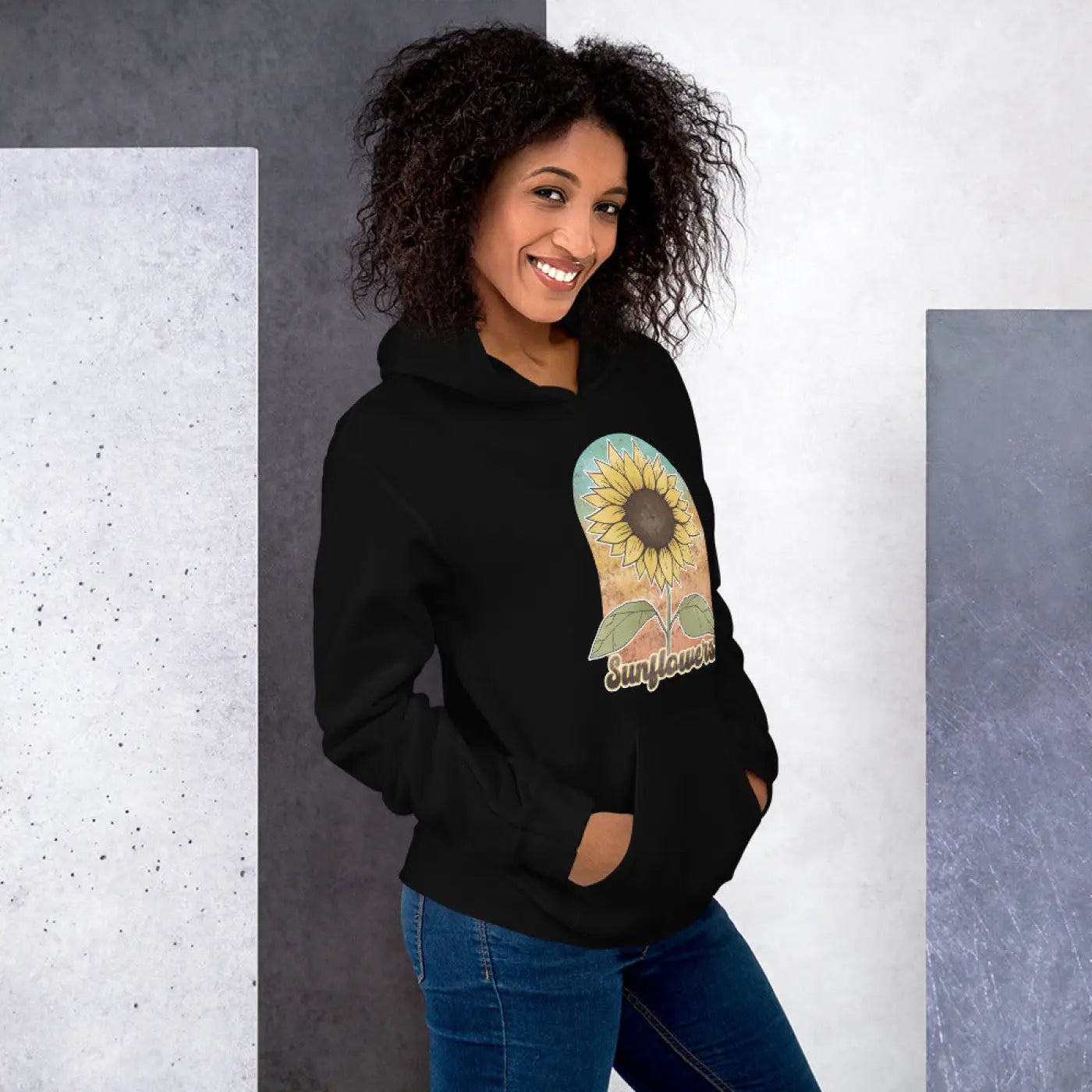Sunflower Unisex Hoodie - Cloud-Soft Warmth - DipaliZ