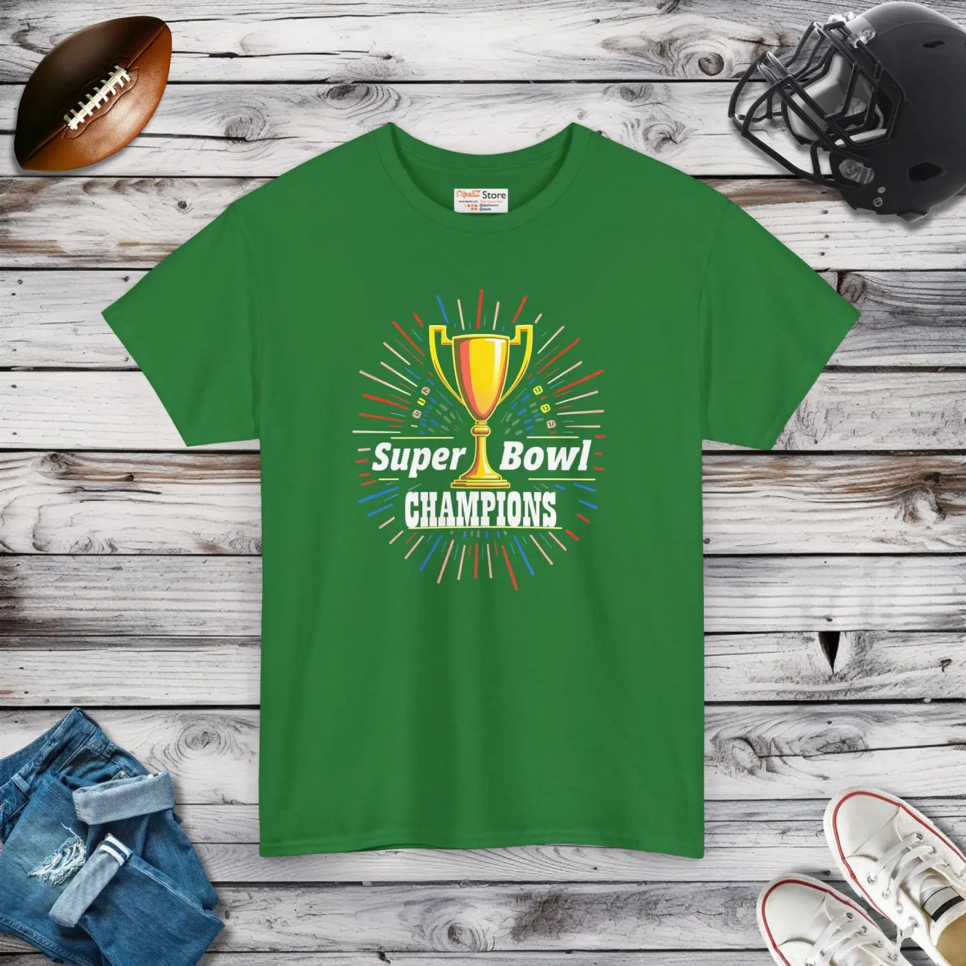 Heavy Cotton Tee - Super Football Champs Essential - DipaliZ