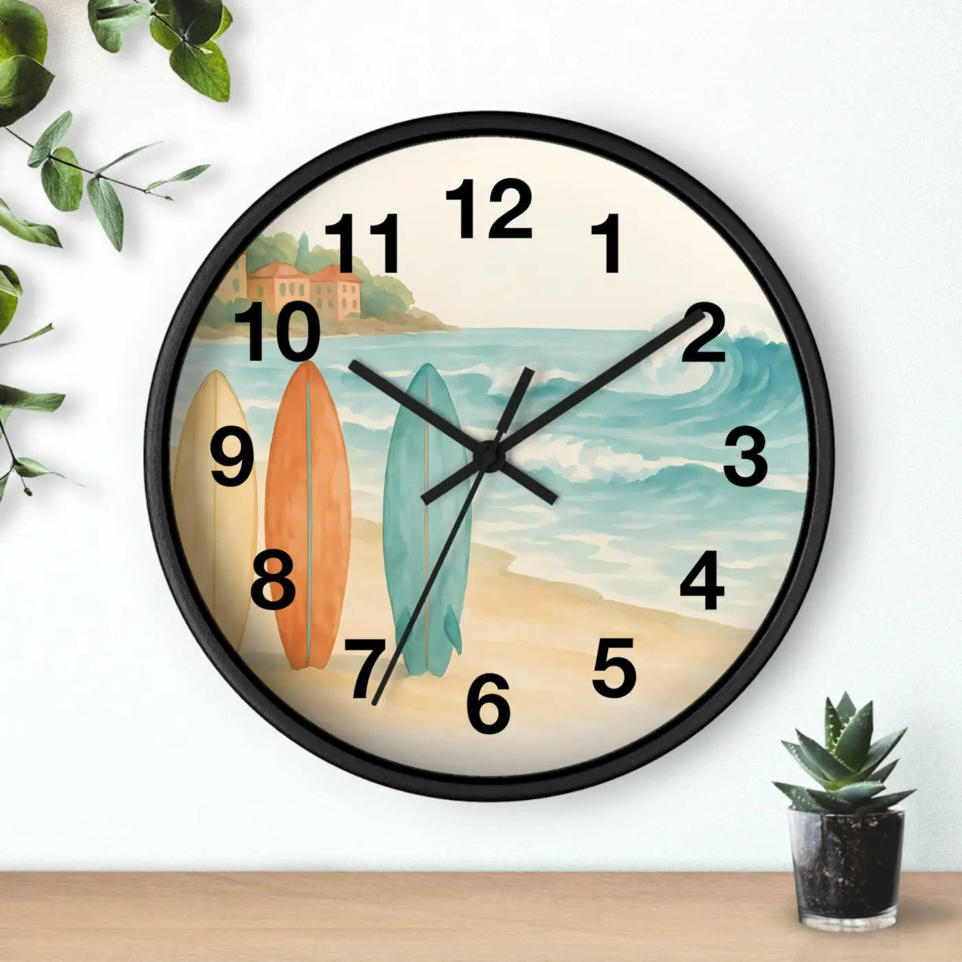 Surf Beach Wall Clock - Coastal Paradise Decor - DipaliZ