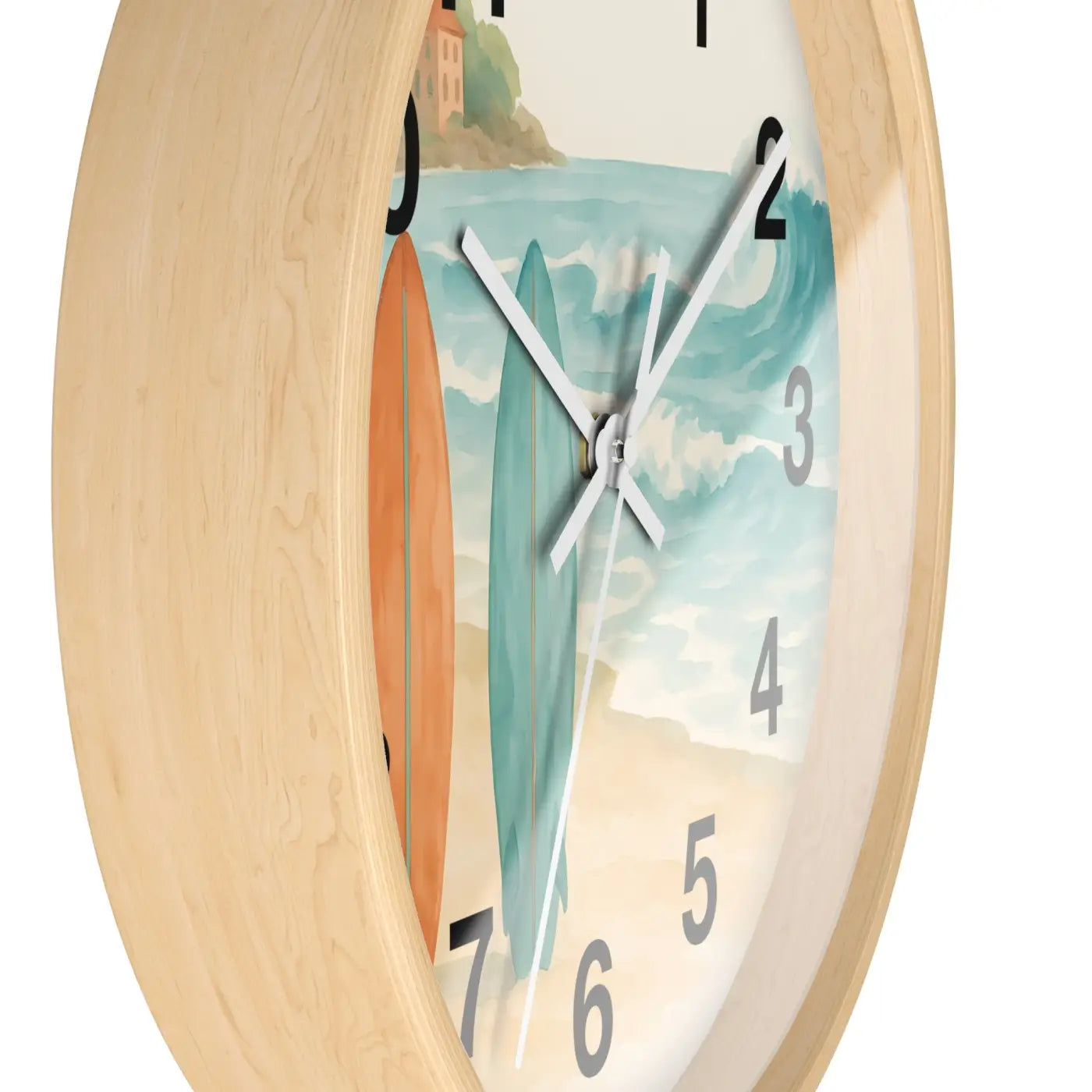 Surf Beach Wall Clock - Coastal Paradise Decor - DipaliZ
