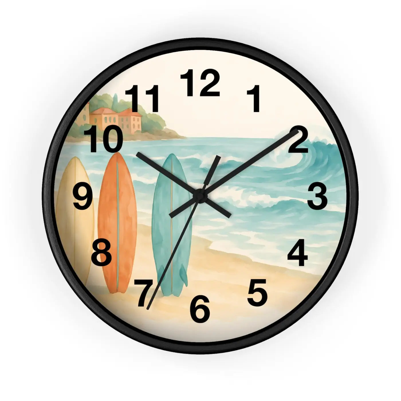 Surf Beach Wall Clock - Coastal Paradise Decor - DipaliZ