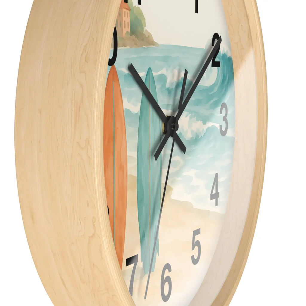 Surf Beach Wall Clock - Coastal Paradise Decor - DipaliZ