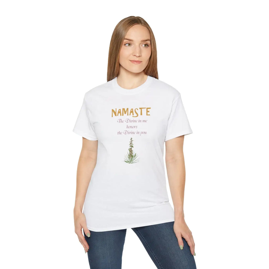 Namaste T-Shirt - The Divine In Me Honors You - DipaliZ