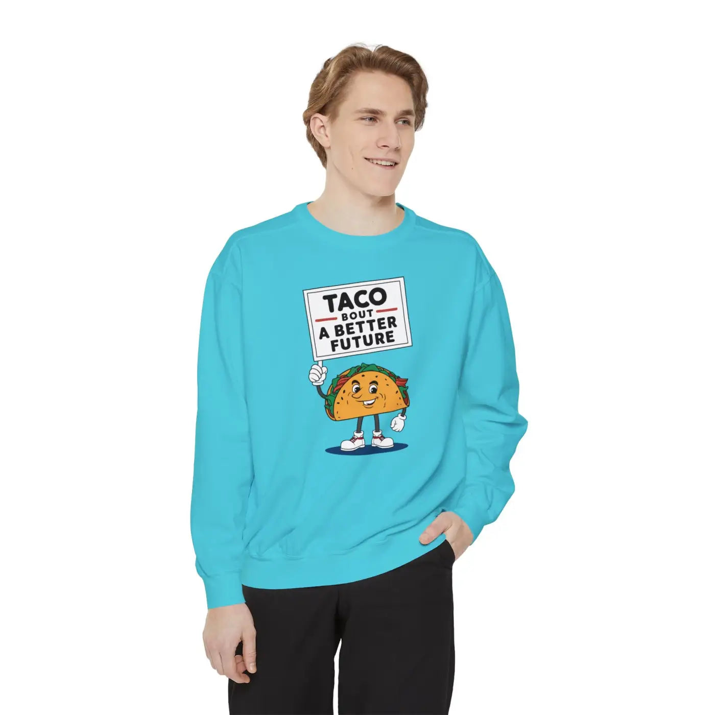 Luxurious Unisex Garment-Dyed Sweatshirt - Taco-Bout Cozy - DipaliZ