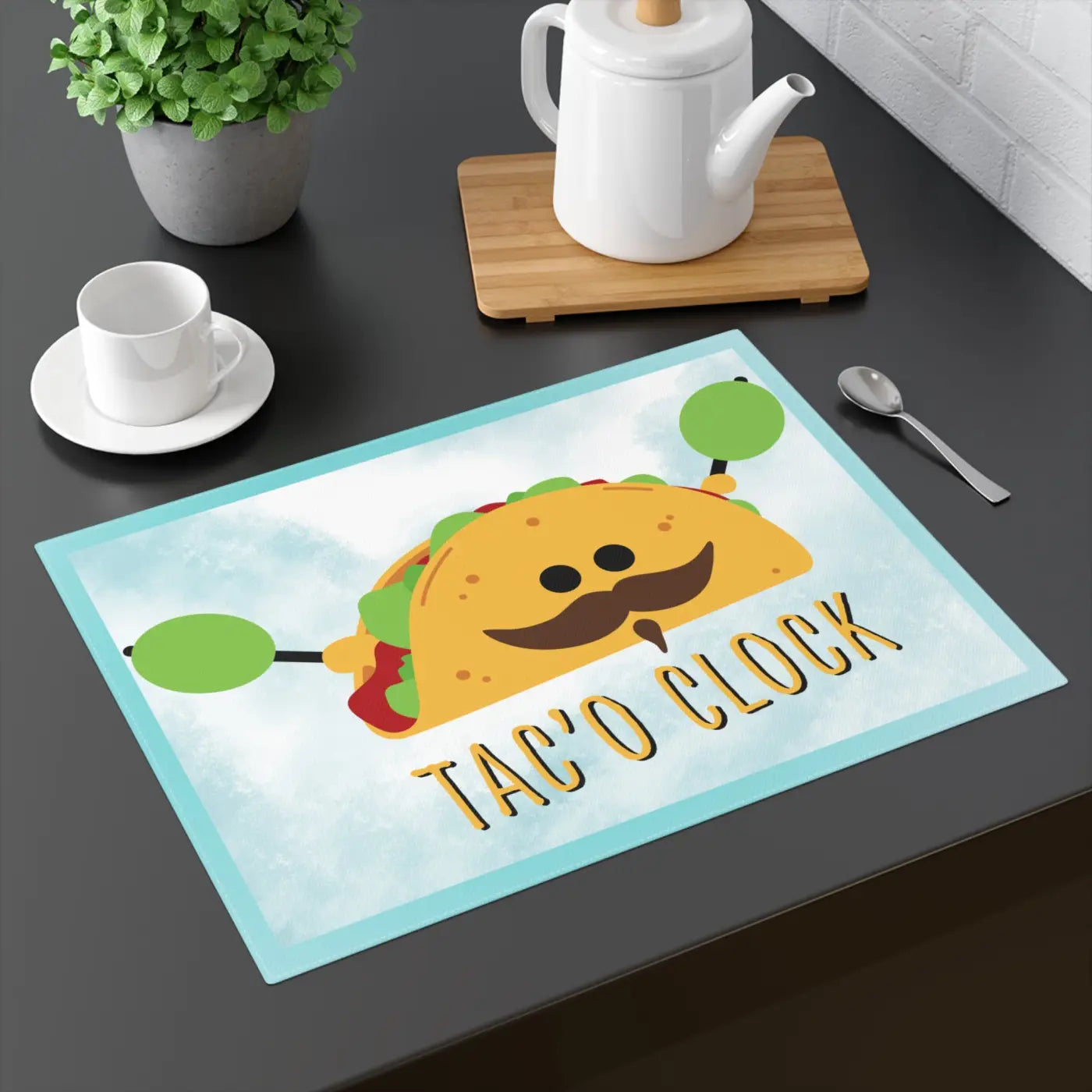 Tac'o Clock Placemat - Bold Dining Style - DipaliZ