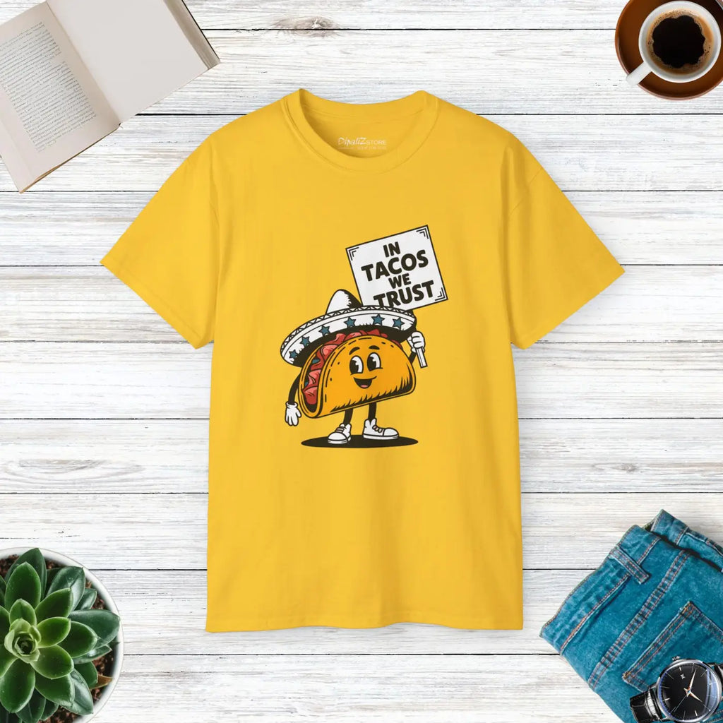Unisex Ultra Cotton Tee - Taco Vibes Tear-Away Label - DipaliZ