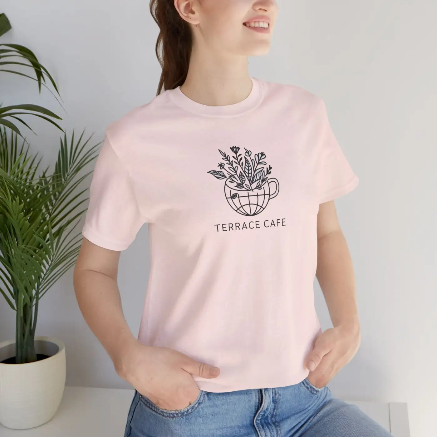 Terrace Cafe Unisex Jersey Short Sleeve Tee - Soft Cotton - DipaliZ