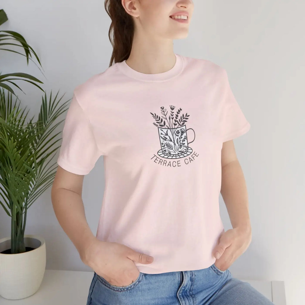 Terrace Cafe Unisex Jersey Short Sleeve Tee - Soft Cotton - DipaliZ