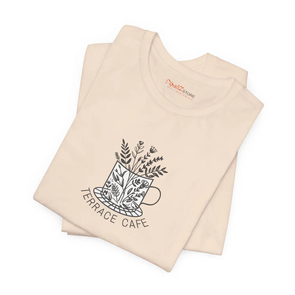 Terrace Cafe Unisex Jersey Short Sleeve Tee - Soft Cotton - DipaliZ