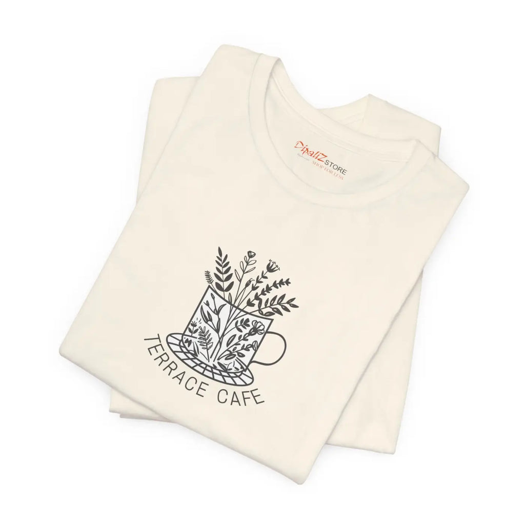 Terrace Cafe Unisex Jersey Short Sleeve Tee - Soft Cotton - DipaliZ