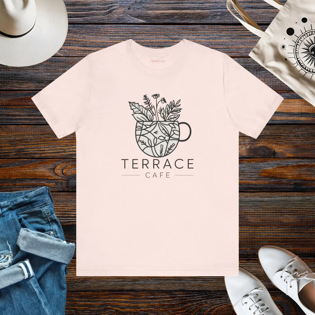 Terrace Cafe Unisex Jersey Short Sleeve Tee - Comfort Fit - DipaliZ