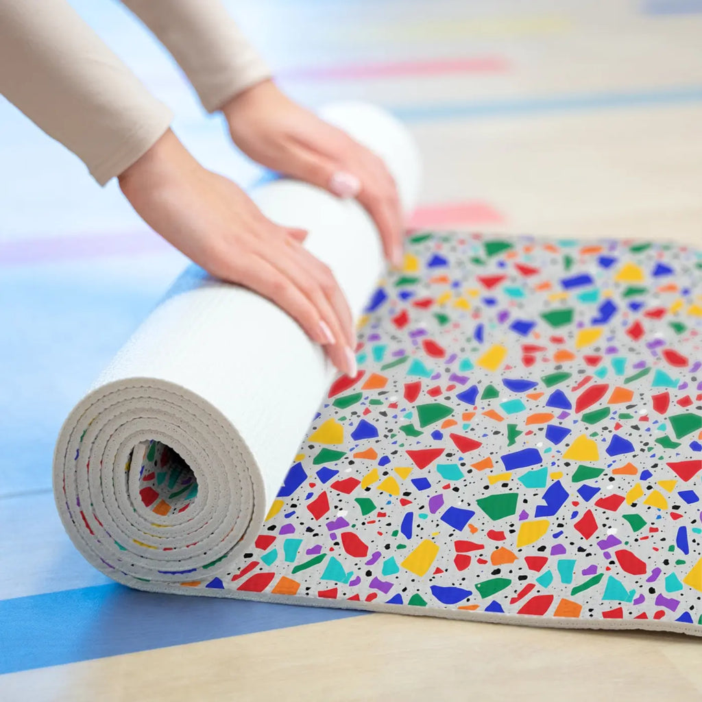 Foam Yoga Mat - Terrazzo Confetti Slip Comfort - DipaliZ