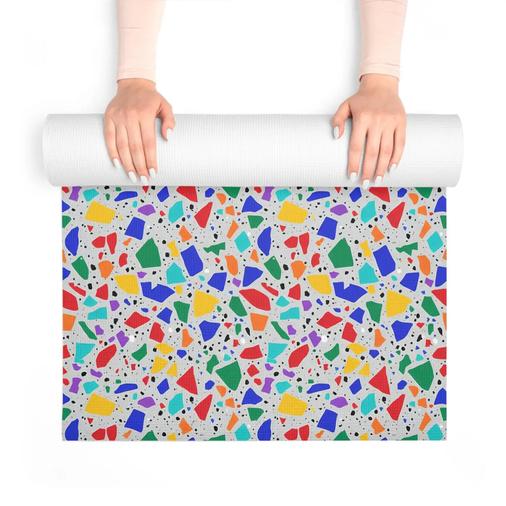 Foam Yoga Mat - Terrazzo Confetti Slip Comfort - DipaliZ