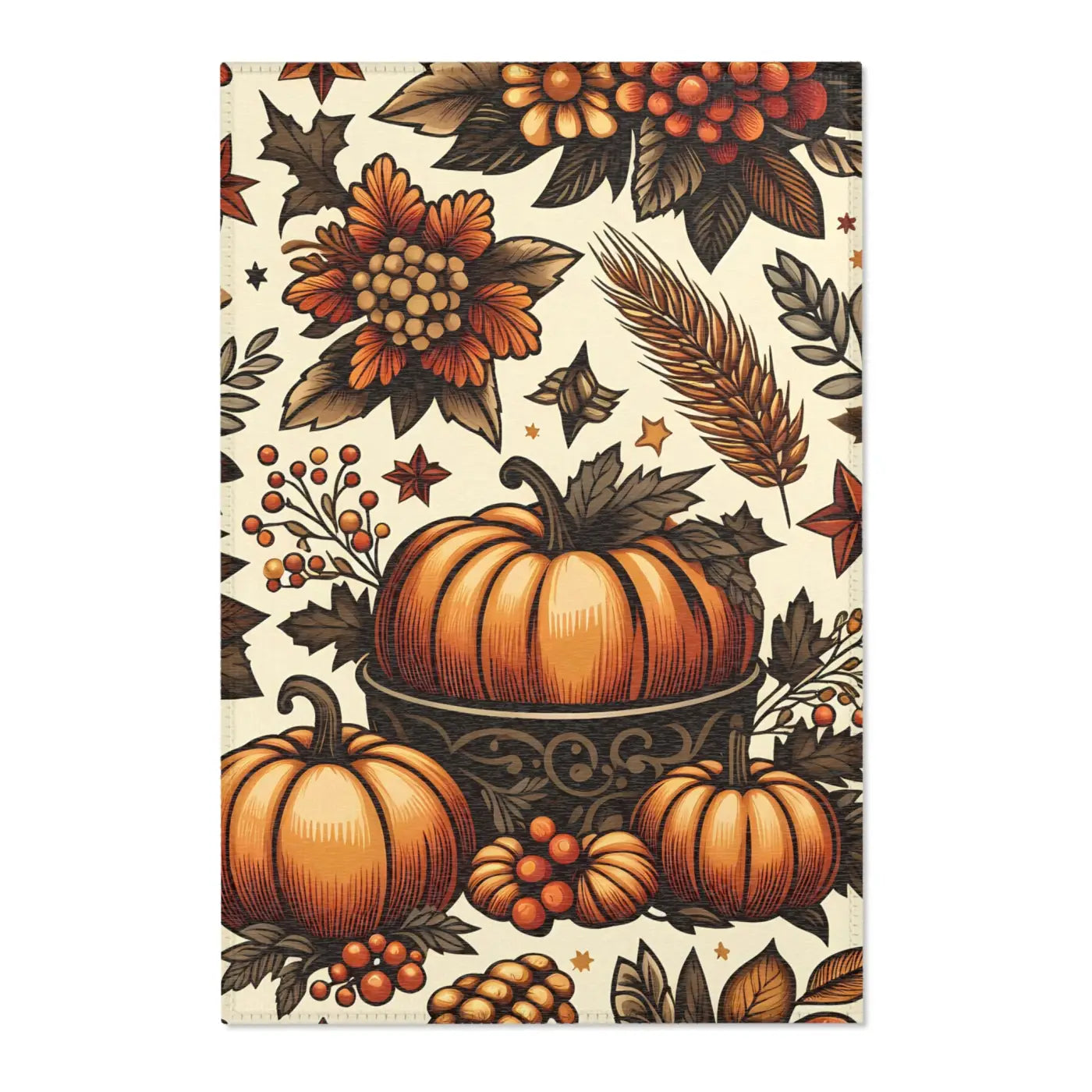 Pumpkin Rugs - Chenille Thanksgiving Decor - DipaliZ