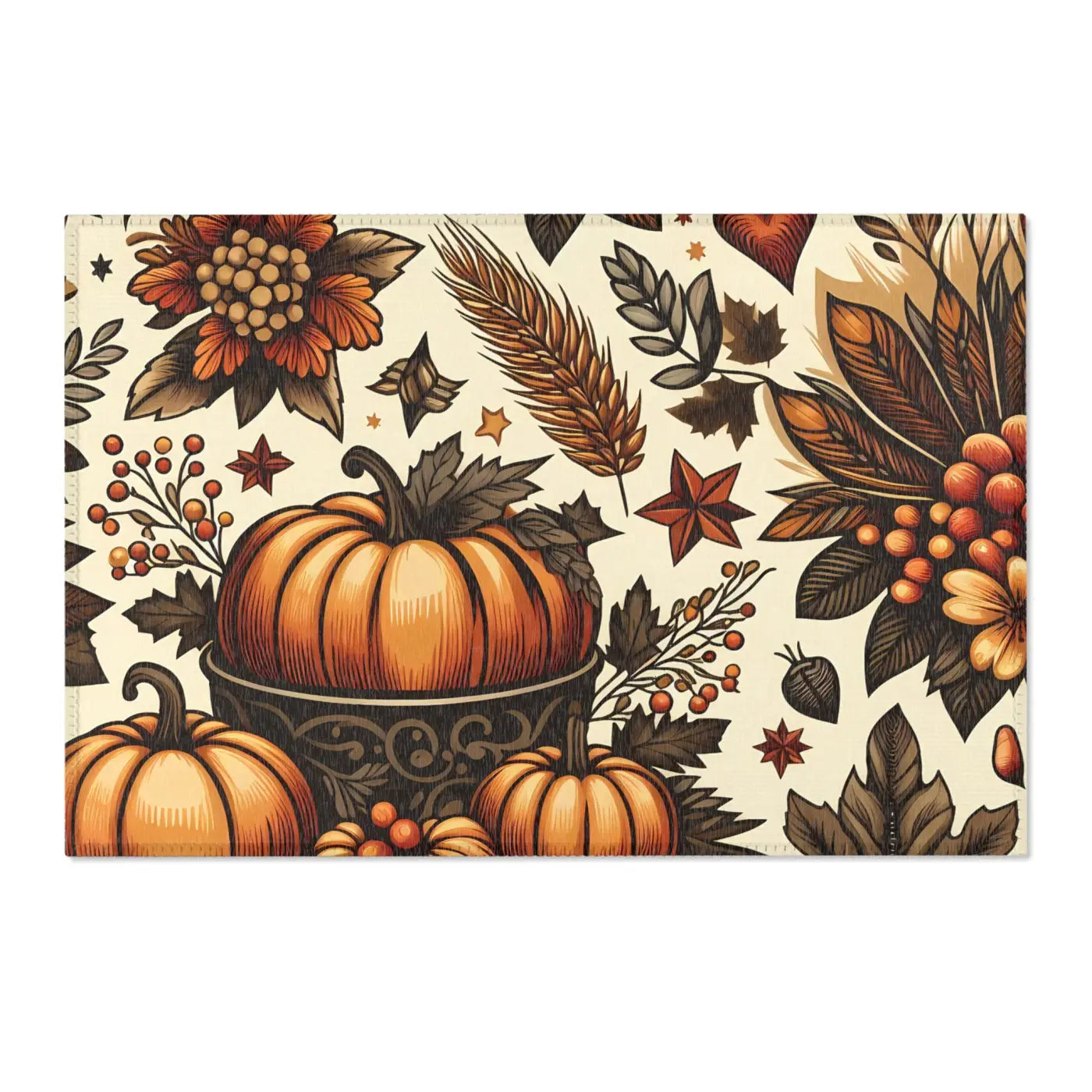 Pumpkin Rugs - Chenille Thanksgiving Decor - DipaliZ