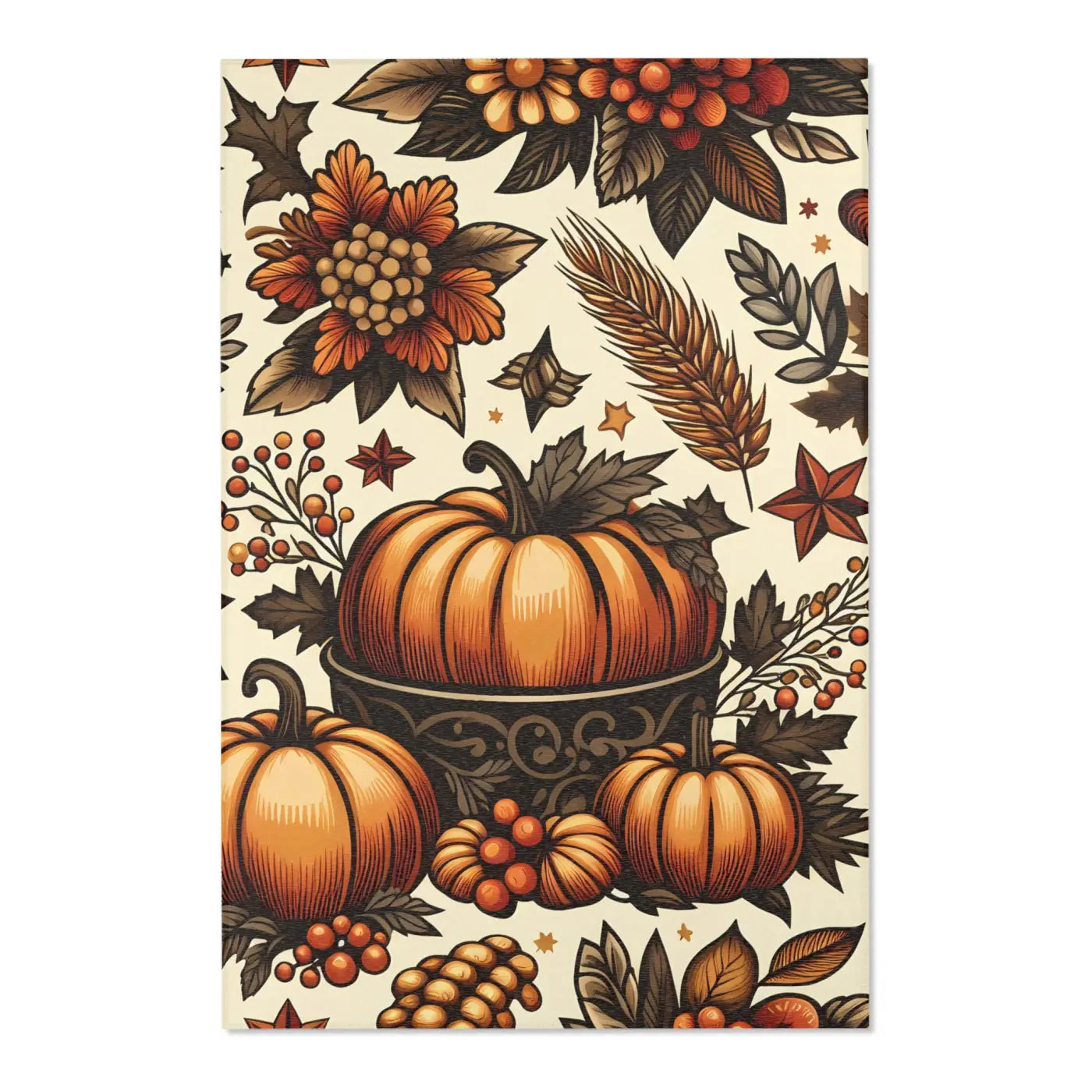 Pumpkin Rugs - Chenille Thanksgiving Decor - DipaliZ