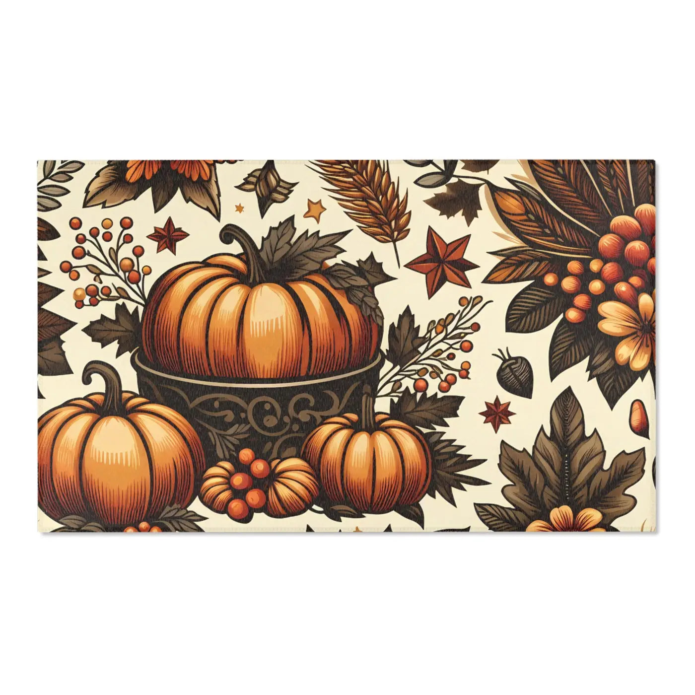 Pumpkin Rugs - Chenille Thanksgiving Decor - DipaliZ
