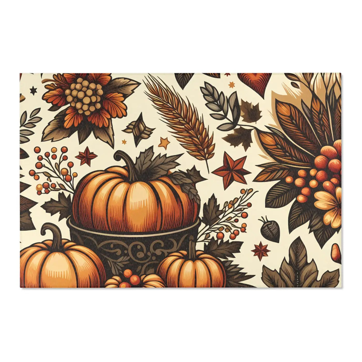 Pumpkin Rugs - Chenille Thanksgiving Decor - DipaliZ