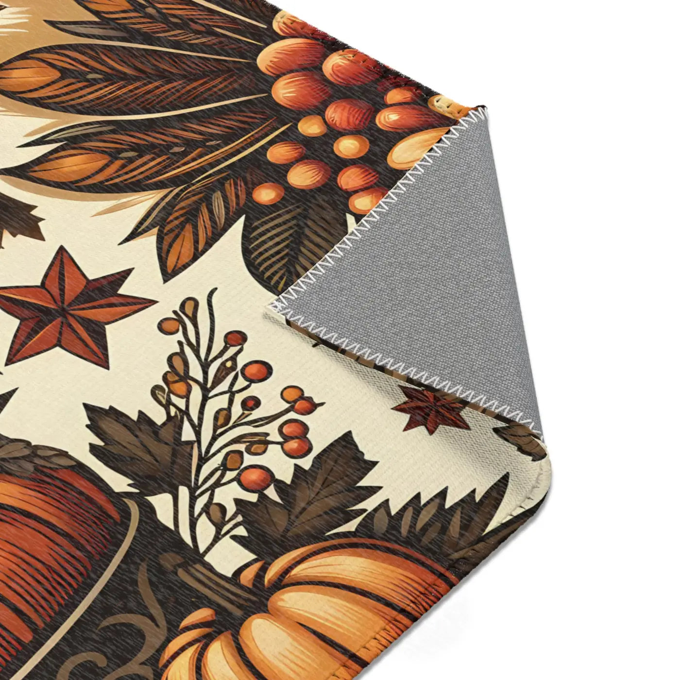 Pumpkin Rugs - Chenille Thanksgiving Decor - DipaliZ