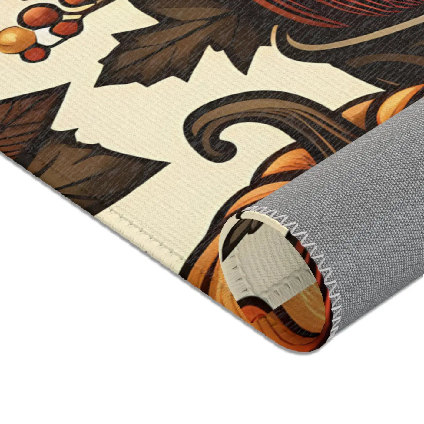 Pumpkin Rugs - Chenille Thanksgiving Decor - DipaliZ
