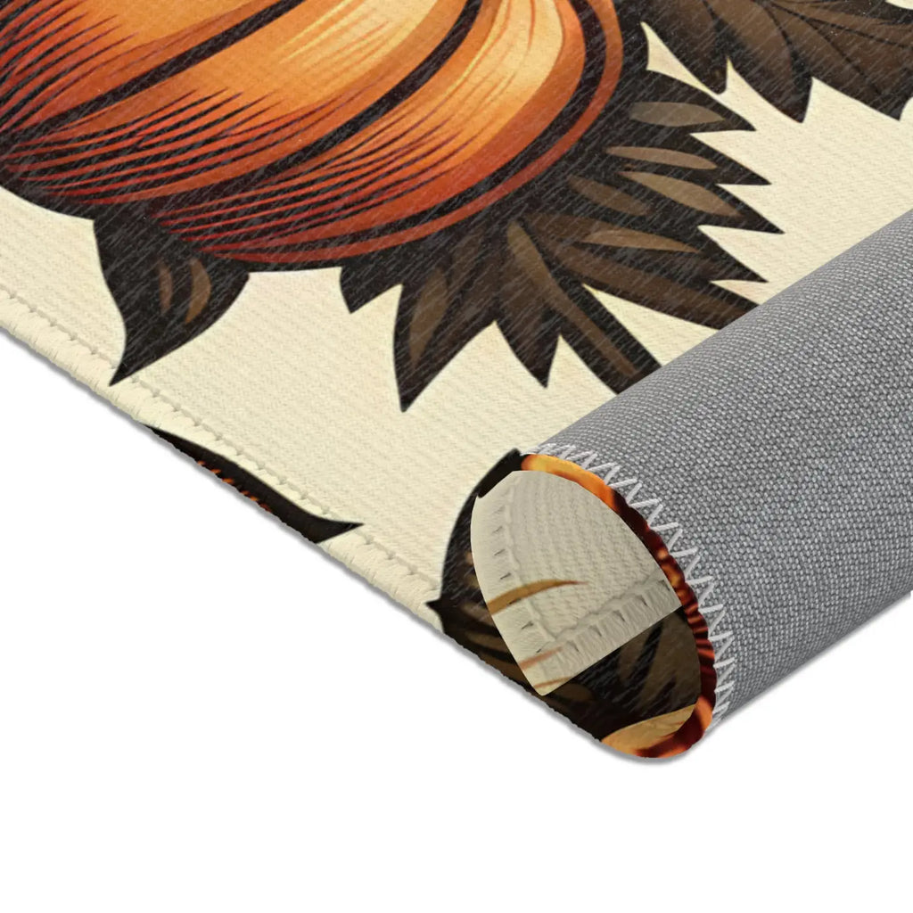Pumpkin Rugs - Chenille Thanksgiving Decor - DipaliZ