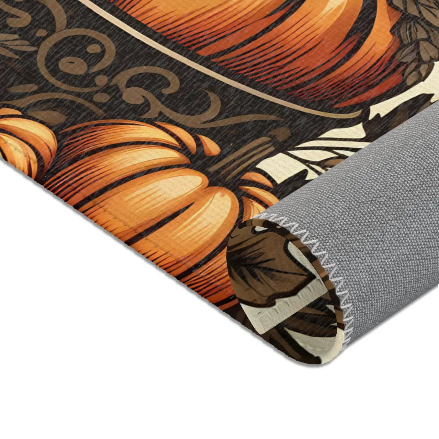 Pumpkin Rugs - Chenille Thanksgiving Decor - DipaliZ
