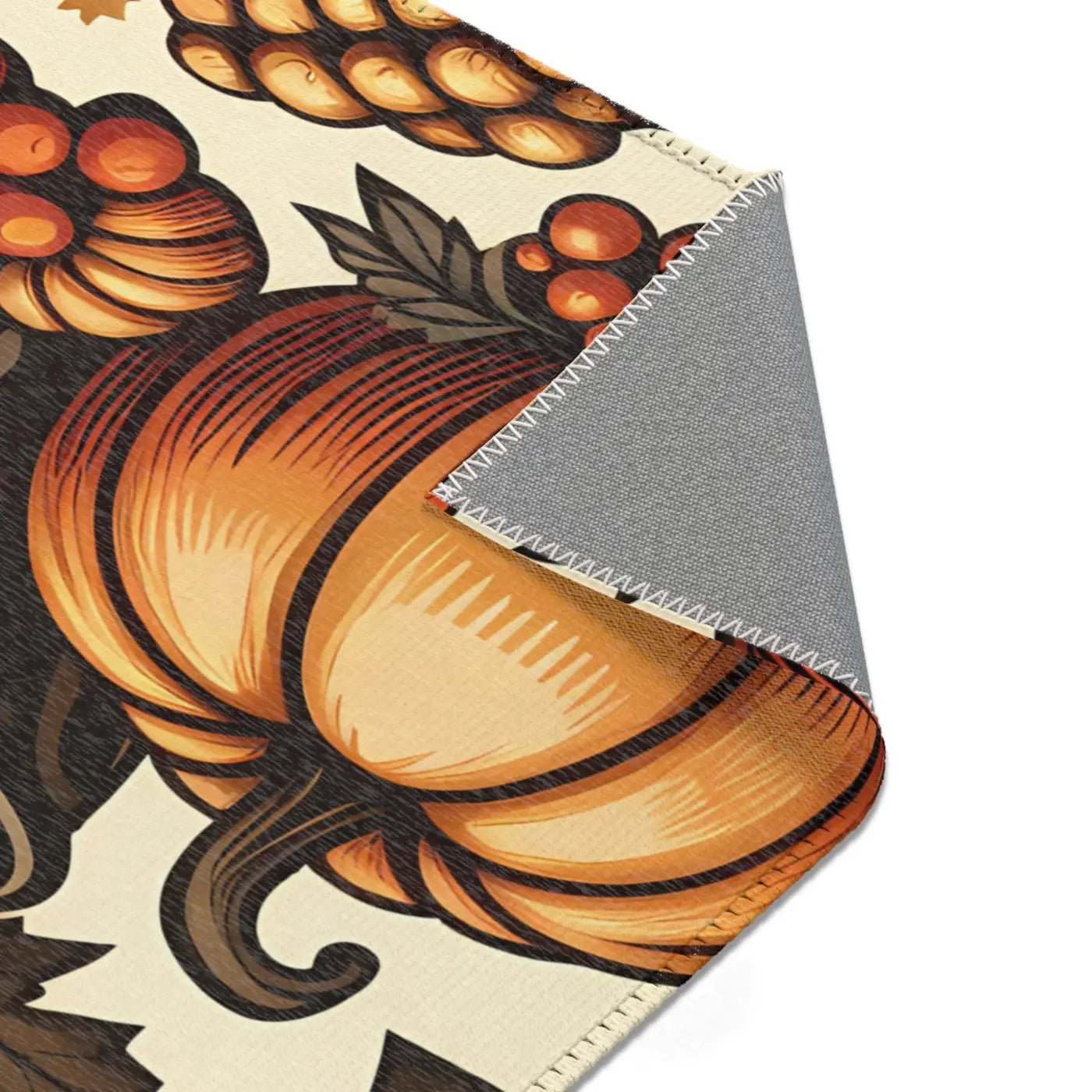 Pumpkin Rugs - Chenille Thanksgiving Decor - DipaliZ