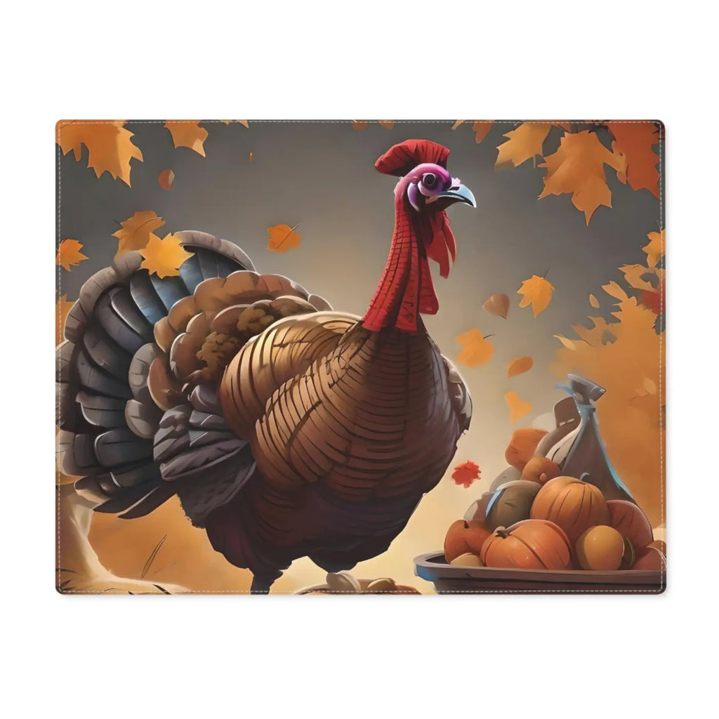Cotton Placemat - Thanksgiving Turkey Design for Fall - DipaliZ