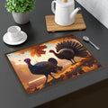 Thanksgiving Turkey Cotton Placemat - Autumn Table Decor - DipaliZ