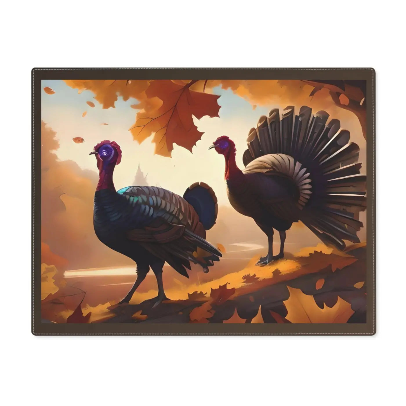 Thanksgiving Turkey Cotton Placemat - Autumn Table Decor - DipaliZ