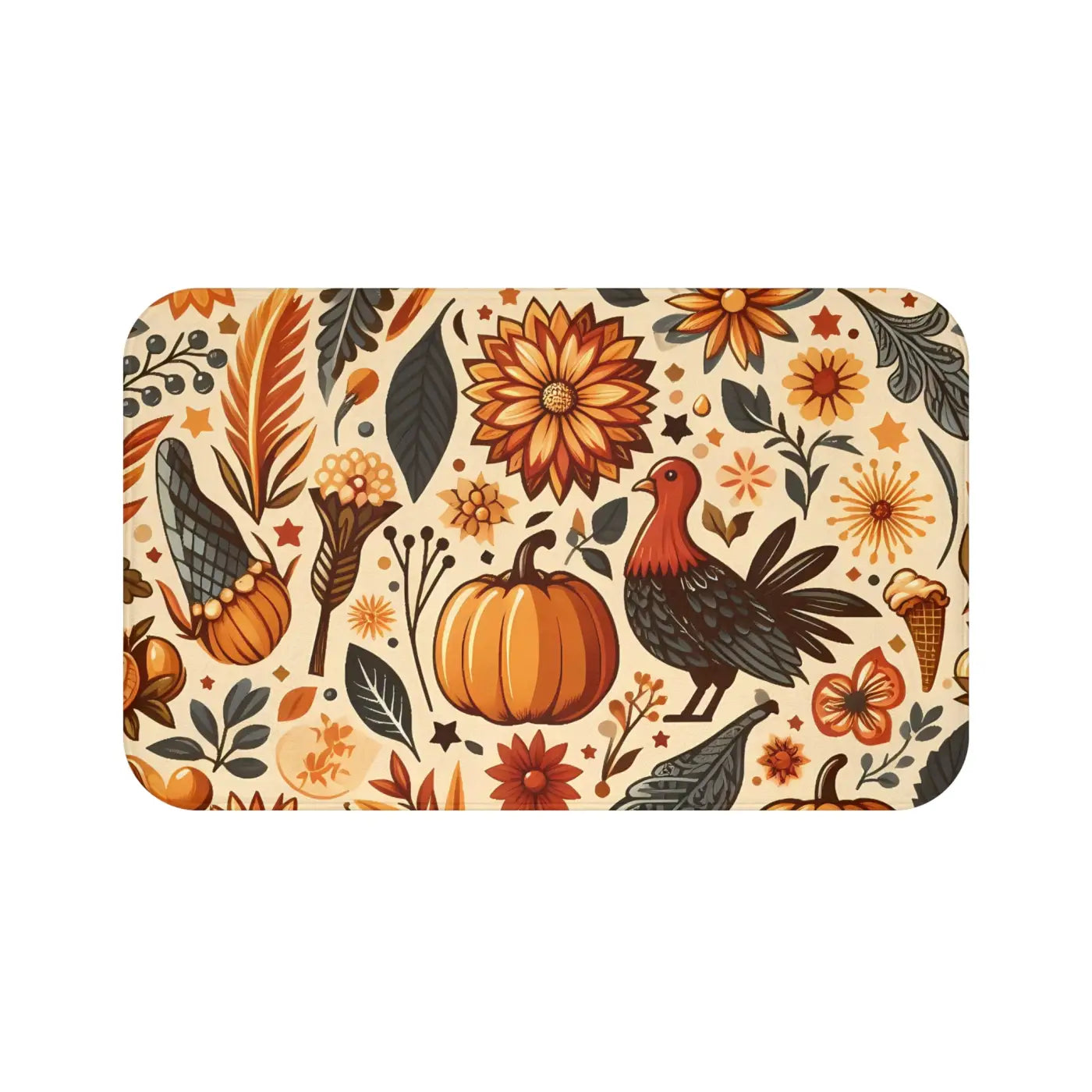 Thanksgiving Turkey Bath Mat - Anti-Slip Comfort - DipaliZ