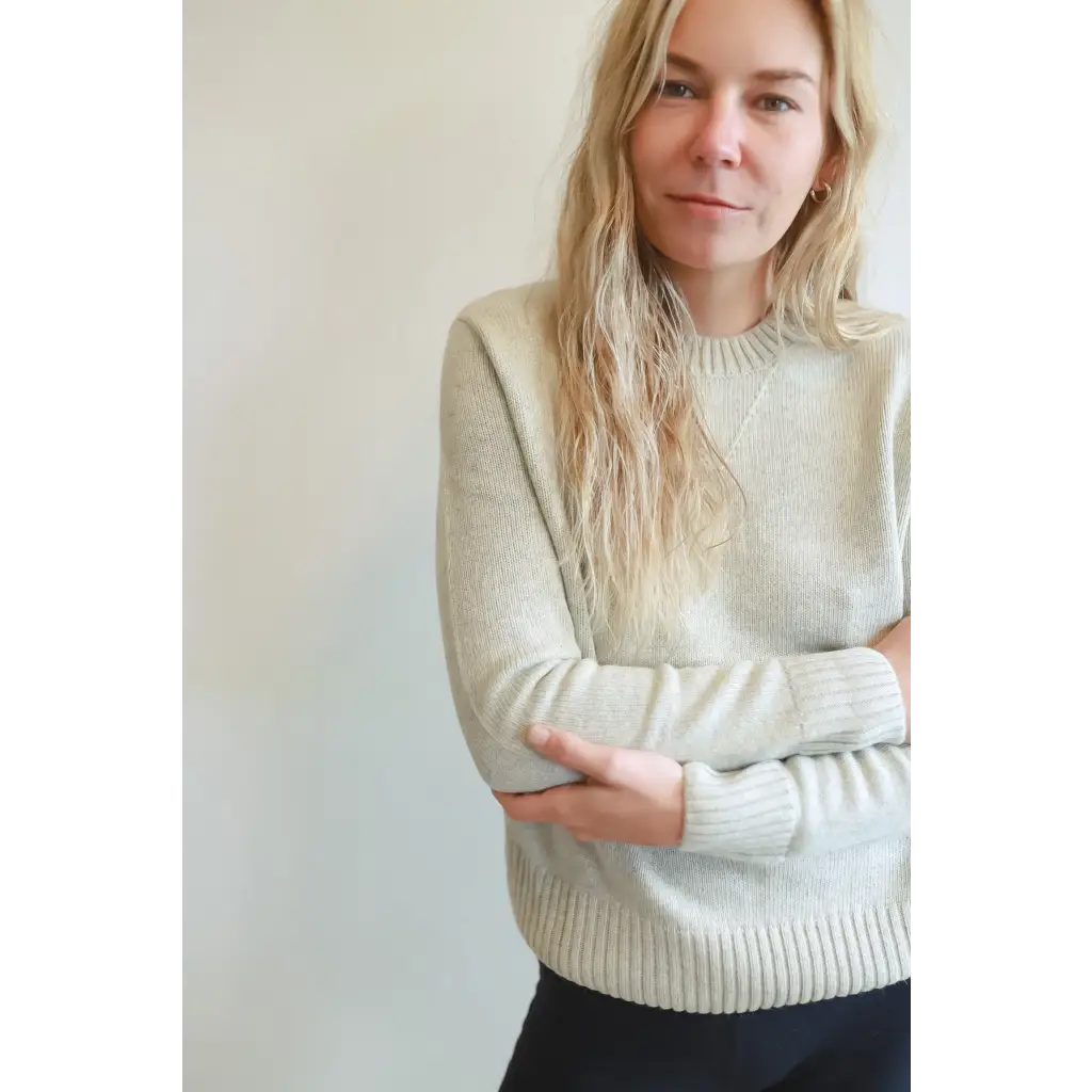 Margo Crew Neck Sweater in Gray
