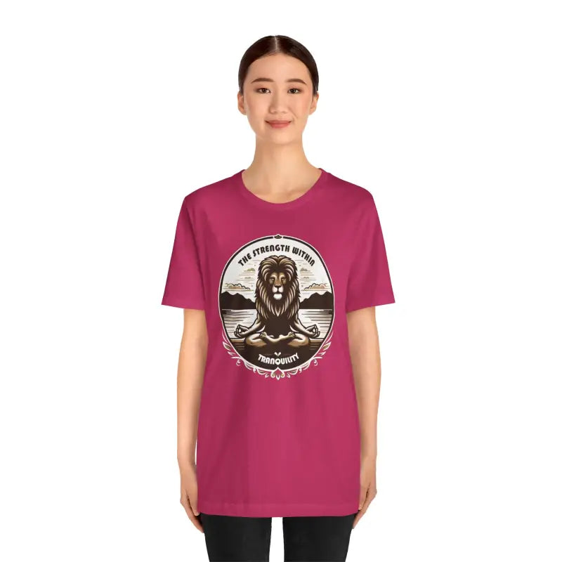 Yoga Unisex Jersey Cotton Tee - Lion Energy Style - DipaliZ