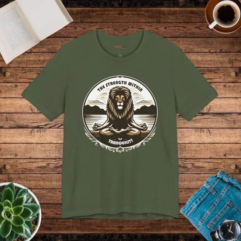 Yoga Unisex Jersey Cotton Tee - Lion Energy Style - DipaliZ