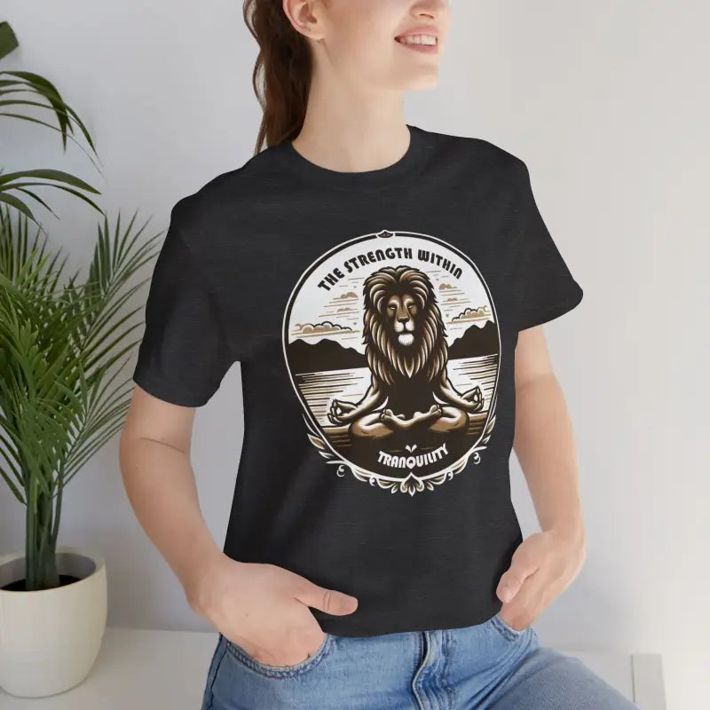 Yoga Unisex Jersey Cotton Tee - Lion Energy Style - DipaliZ