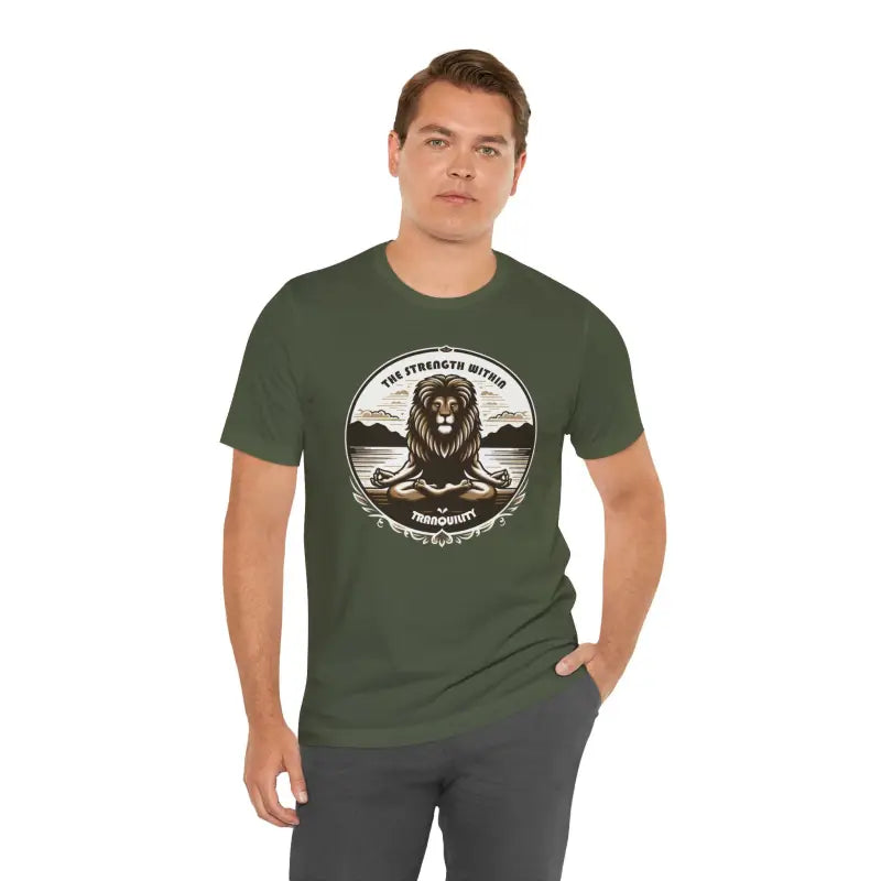 Yoga Unisex Jersey Cotton Tee - Lion Energy Style - DipaliZ