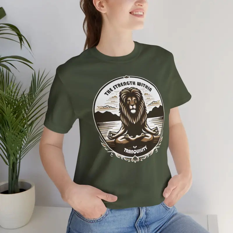 Yoga Unisex Jersey Cotton Tee - Lion Energy Style - DipaliZ