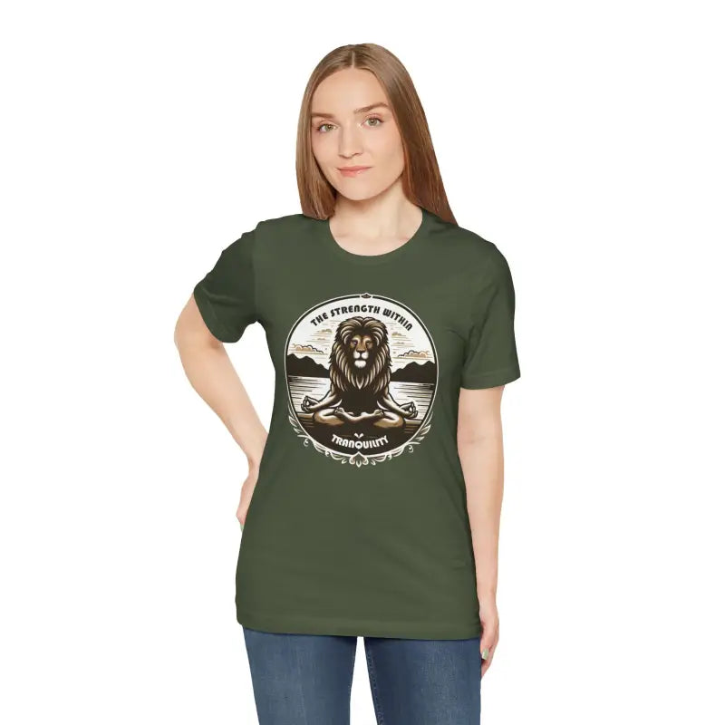 Yoga Unisex Jersey Cotton Tee - Lion Energy Style - DipaliZ