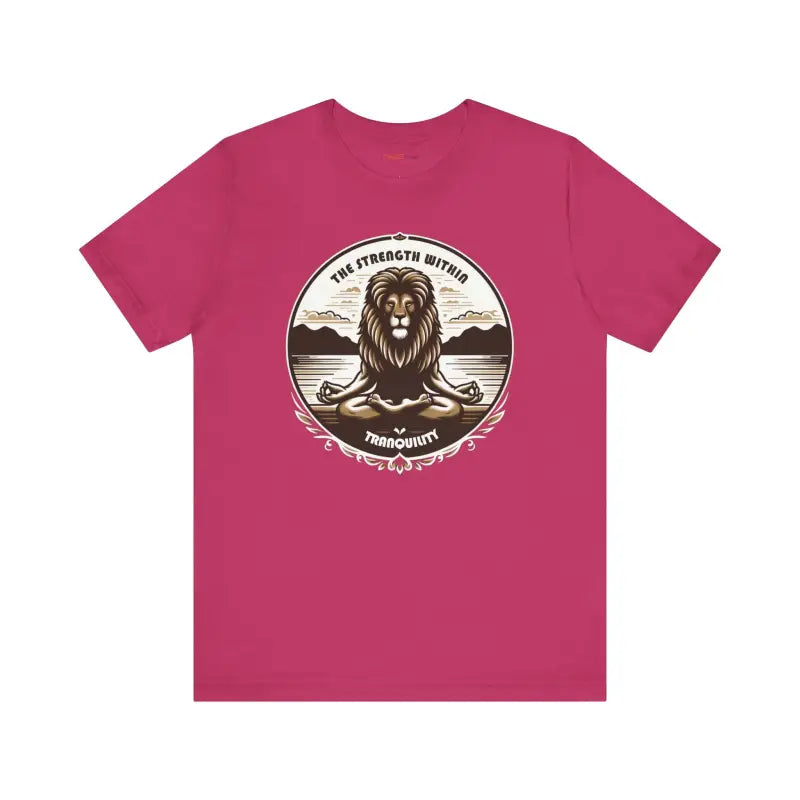 Yoga Unisex Jersey Cotton Tee - Lion Energy Style - DipaliZ
